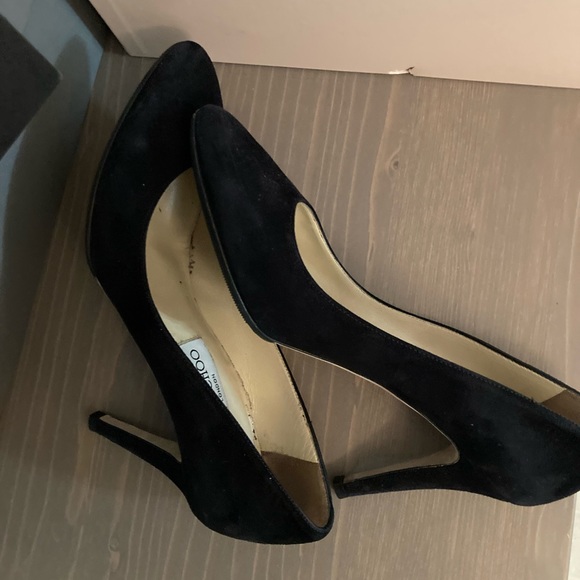 Jimmy choo suede heeled pumps in black - Picture 5 of 7